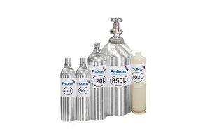 ProDetec Calibration and Test Gas 44 Litre Aluminium Recyclable Reactive Multi Mixture Calibration Gas Cylinder